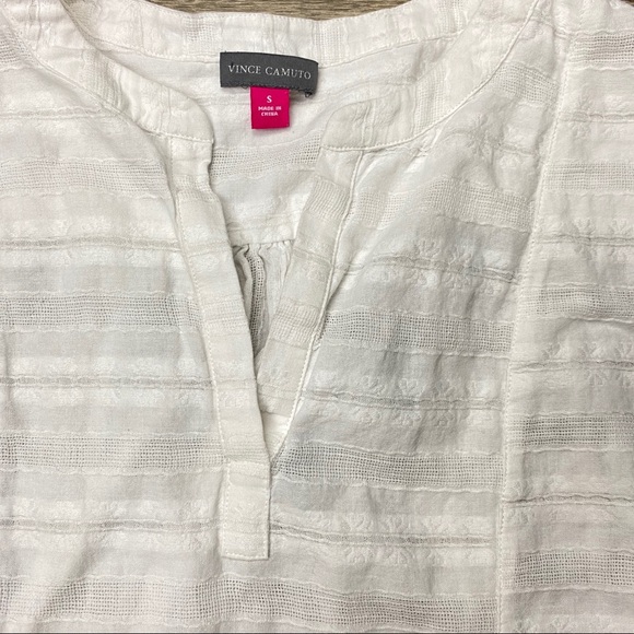 •Vince Camino white textured blouse• Size S - Picture 4 of 9